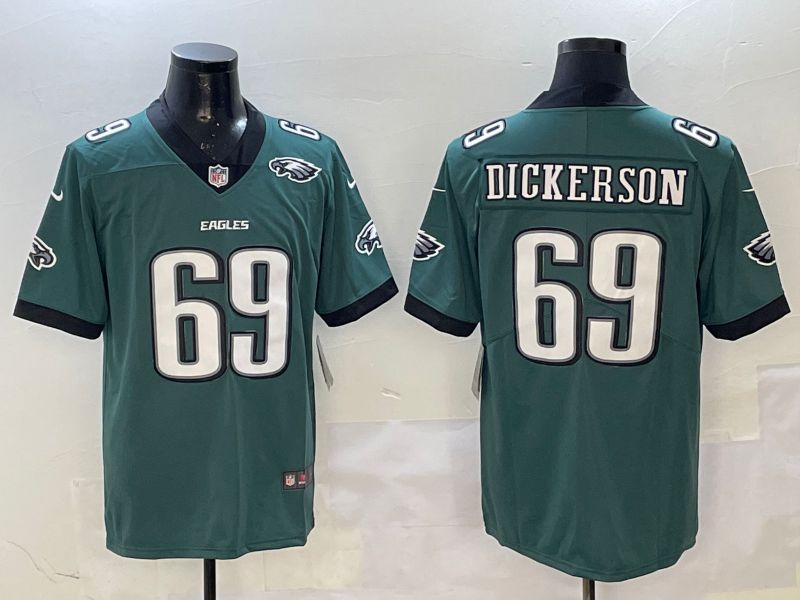 Men Philadelphia Eagles 69 Dickerson Green Second generation 2025 Nike Limited NFL Jersey style 5